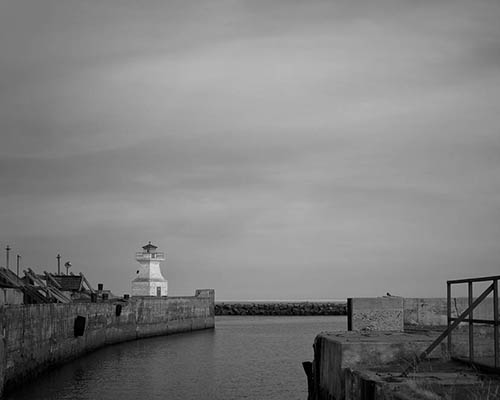 A view of the lighthouse at Cape Tormentine from the Cape Tormentine wharf