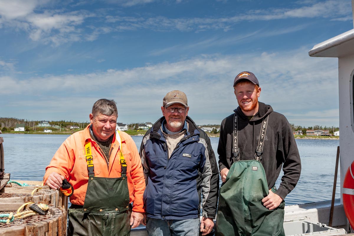 The crew of the Andrea Lynn, from left to right, Brian Kaiser, Bruce Jack, and Catlin Jack.